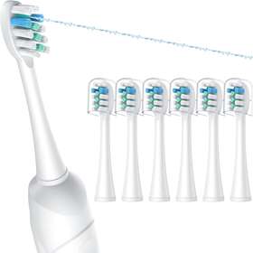Watpik-sf-w6 Fitmount 6 Pack Toothbrush Replacement Heads Compatible With Waterpik Sonic