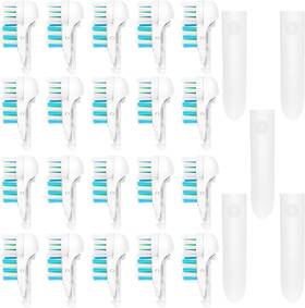 20221023wh2-20 Flystore 20pcs Electric Oral Toothbrush Replacements Heads Dual Cross Action Clean Attach