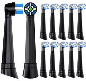 Fotwalgolf 735851445853 Replacement Toothbrush Heads Compatible With 1 Count Pack Of 12 Black