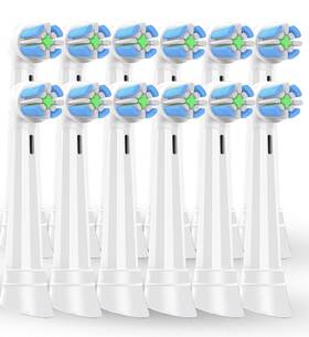 Head-12w Fourharvest 12 Pcs Io Toothbrush Replacement Heads Compatible With Oral B Medium White
