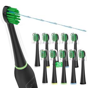 Fgsf01-b10g Fregum Replacement Toothbrush Heads For All Waterpik Sonic Fusion Models Sf-01 Sf-
