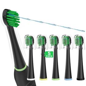 Fgsf01-b5g Fregum Replacement Toothbrush Heads For All 1 Count Pack Of 5 Black