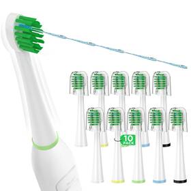 Fgsf01-w10g Fregum Replacement Toothbrush Heads For All Waterpik Sonic Fusion Models Sf-01 Sf-