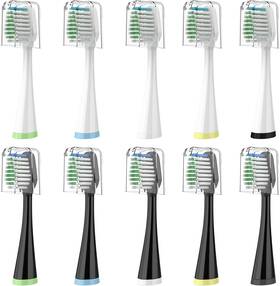 Fremouth 445008540548 Replacement Toothbrush Heads For Aquasonic Duo Series 5 White And Black Brush H