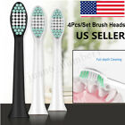 Fuy8651289 Electric Toothbrush Replacement Brush Heads Diamond Clean Gum White Black