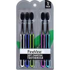 Fv00charcoaltoothbrush Finevine Charcoal Toothbrush Pack Of Soft Bristle Brushes 850250008307