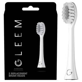 Gleem 696601090504 Toothbrush Replacement Brush Heads Refill White 2 Count