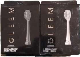 90590054 Gleem Toothbrush Refills 4 Replacement Brush Heads 1pk Black White