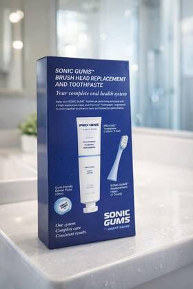 Great Gums 809830351014 Sonic Brush Head And Proions Toothpaste Replacement Wit