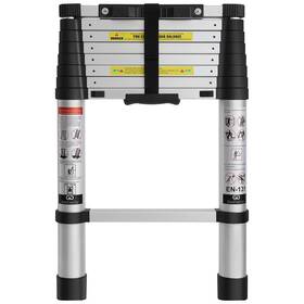 Me26pl Grefinity 8.5 Ft Aluminum Telescoping Ladder One Button Silver