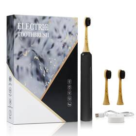 Ym326bk Guficle Bamboo Electric Toothbrush For Adults Rechargeable Black