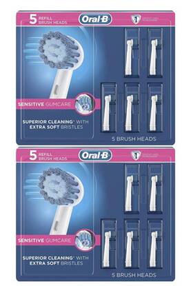 6454689 Gum 2 Pairs 5 Count Oral-b Sensitive Care Replacement Brush Heads