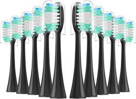 Harobey 313036464488 Replacement Toothbrush Heads 10 Pack Compatible With Aquasonic Black Series Vib