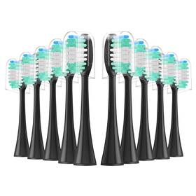 Harobey 611834322505 Toothbrush Heads 10 Pack Compatible With Aquasonic Black Series Vibe