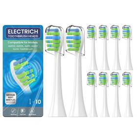 Harobey Amyj-yc-7am2m100-wt-10-us 10 Pack Replacement Toothbrush Heads 1 Count Of - White