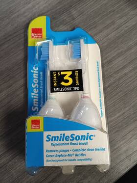 Harris Teeter 072036981394 Smile Sonic Replacement Brush Heads 2pk