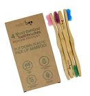 Helbam Hello Boo Pk Bamboo Toothbrushes Colored Medium Bristles Biodegradable