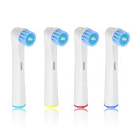 Eb17c Hippie Hype Kids Soft Replacement Brush 1 Count Pack Of 4 White Blue Yellow Red
