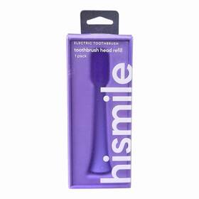 Hismile 359407001044 Electric Toothbrush Head Refill 1 Pack Purple With Bristles. New