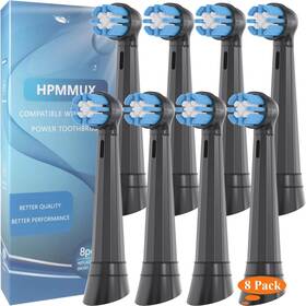 Hpm-us.oralbio.b8.ybk Hpmmux Replacement Toothbrush Heads For Oral B Io 10 9 1 Count Pack Of 8 Black