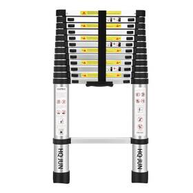 Hqjun 778778029164 12.5ft/3.8m Telescoping Ladders En131standards Black