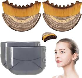 Idfxp 445045436491 2pcs Lymphatic Contour Face Brush - Ultra-soft Bristles For Chin And Jawline Sculp