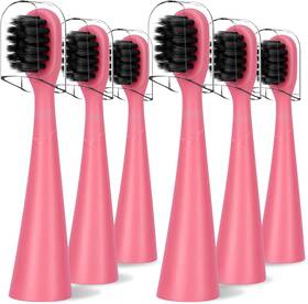 Ioearry 445047645600 Compatible Burst Kids Electric Toothbrush Replacement Heads 6 Pack Light Pink