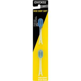 Ionic Kiss 969542143858 Wide - Clear Blue Replacement Brush Head 2pcs/pack Extra Fine Bristles Ex