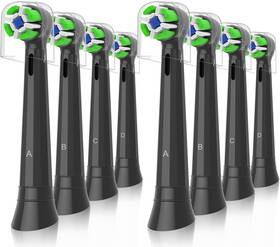 I38w Jarubekil Io Replacement Heads Compatible With Oral B 1 Count Pack Of 8 Black