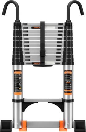 Yt-ats-001 Jiashche Telescoping Ladder 10.5ft Aluminum Multi-purpose 10.5ft/3.2m Silver