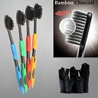Kamoltech 4pcs Nano Bamboo Charcoal Toothbrushes Antibacterial Soft Superfine Brush 899246002783
