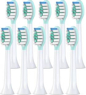 Alb-006gn-10-wh Keosaa Replacement Toothbrush 1 Count Pack Of 10 Mint Green For White Handles