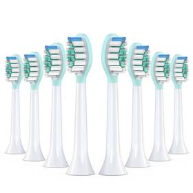 Alb-006gn-8-wh Keosaa Toothbrush Heads For Philips Sonicare Electric 2-in-1 Tongue Clea