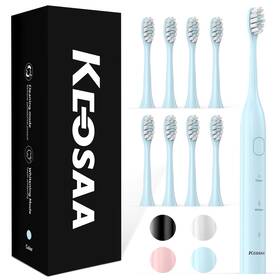 Alb-927-bl-1 Keosaa Sonic Toothbrush With 8 Brush Heads Rechargeable Electric Fa