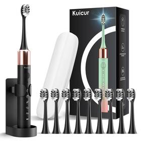 Kuicur A6s Plus Sonic Electric Toothbrush For Adults And Kids 15 Count Pack Of 1 Black