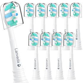 Thb927c10w Lanveda 10 Pack Replacement Toothbrush Heads Compatible With Philips Sonicare 4100 61