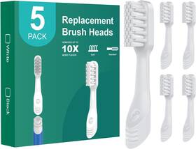 Livecoco 726084914056 Toothbrush Replacement Heads For Quip 5 Pack Standard Adult Brush Head Refill
