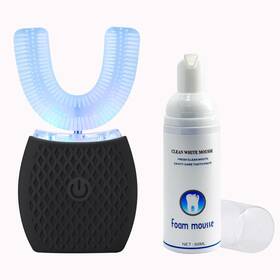 Maybuy 755752370238 Ultrasonic Automatic Toothbrush For Adult 1 Count Pack Of Black