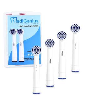 Medigenius Mg-o-1-w Pro Gum Care Replacement Brush Heads 1 Count Pack Of 4 White