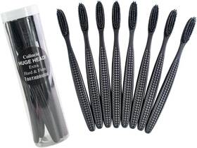 Huge001 Miqi Twins Season Huge Head Extra Hard And Firm Toothbrush Large Long Charcoal Bristle Tooth W