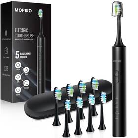 Mopiko-k5-b8us Mopiko Sonic Electric Toothbrush For Adults - 5 1 Count Pack Of Black