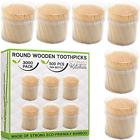 Mtktooth3000 Natural Wooden Toothpicks Count Long Strong Round Bamboo 689354493838