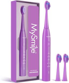 35-22-pp Mysmile Dy156 Electric Toothbrush For Adults Rechargeable Sonic Purple