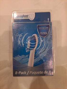 Nevadent 056232733977 Sonic Toothbrush Replacement Heads 8x Brand New