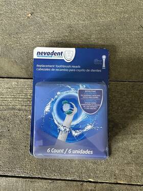 399393 Nevadent Replacement Toothbrush Heads 6 Count Inch New Genuine