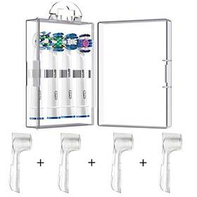 Nincha 681013975013 4 Packs Hygienic Protective Cover 1 Electric Toothbrush Heads Storage Case