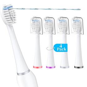 Sf04 Nytcnho 769326791282 Toothbrush Heads For Waterpik Sonic Fusion Sf01 4-pack With Covers