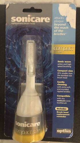 Optiva 384903005035 Tooth Brush Head Ch-1 Philips Sonicare Compact Size Replacement Sealed