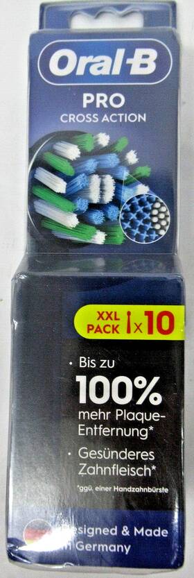 Oral-b 006540860465 Pro Cross Action Xxl Pack 10 Brush Heads Total