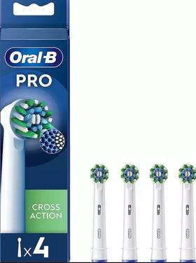Oral-b 006540893036 Pro Cross Action Toothbrush Heads White Pack Of 4